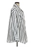 Shein Curve Stripes Silver 3/4 Sleeve Blouse Size 14 Plus (1) - photo 4