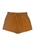 Very J Solid Brown Khaki Shorts Size L - photo 1