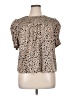 Shein Curve Animal Print Tan Short Sleeve Blouse Size 14 Plus (1) - photo 1