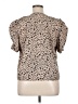 Shein Curve Animal Print Tan Short Sleeve Blouse Size 14 Plus (1) - photo 2