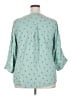 Torrid Hearts Teal 3/4 Sleeve Blouse Size 2X Plus (2) - photo 2