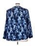 Joan Rivers 100% Polyester Floral Blue 3/4 Sleeve Blouse Size 2X - photo 2