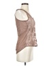 iris 100% Polyester Brown Sleeveless Top Size S - photo 4