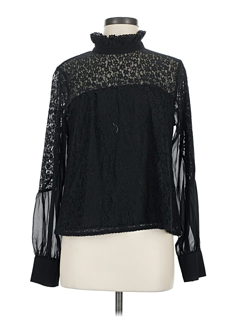 Pre-owned Tuckernuck Long Sleeve Blouse In Black