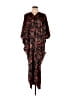 Natori Paisley Black Brown Casual Dress Size L - photo 1