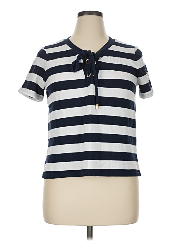 Pre-owned Michael Michael Kors Short Sleeve Polo Shirt In Blue