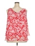 Lane Bryant 100% Polyester Red Sleeveless Blouse Size 18 - photo 2