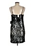 Express 100% Polyester Stars Silver Black Cocktail Dress Size M - photo 2