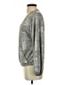 By Anthropologie Metallic Silver Long Sleeve Blouse Size S - photo 5