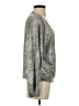 By Anthropologie Metallic Silver Long Sleeve Blouse Size S - photo 4