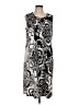 JM Collection Graphic Silver Cocktail Dress Size L - photo 1