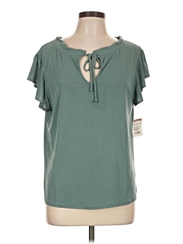 Green Envelope Short Sleeve Top (view 1)