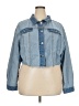 Shein Curve Blue Denim Jacket Size 20 Plus (4) - photo 1