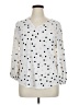 Adrianna Papell Polka Dots White 3/4 Sleeve Blouse Size XL - photo 1