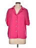 wonderly 100% Polyester Pink Short Sleeve Blouse Size L - photo 1