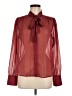 Old Navy 100% Polyester Burgundy Long Sleeve Blouse Size M - photo 1