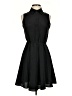 BCBGMAXAZRIA 100% Polyester Solid Black Casual Dress Size XS - photo 1