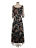 Luxology 100% Polyester Paisley Black Casual Dress Size S - photo 2