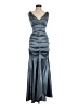 Xscape Silver Cocktail Dress Size 6 - photo 1