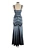 Xscape Silver Cocktail Dress Size 6 - photo 2