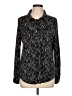 VERTIGO Animal Print Black Long Sleeve Blouse Size L - photo 1