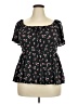Torrid Black Short Sleeve Blouse Size 2X Plus (2) - photo 1