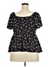 Torrid Black Short Sleeve Blouse Size 2X Plus (2) - photo 2