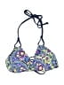 Athleta Paisley Tropical Graphic Floral Aztec Or Tribal Print Blue Swimsuit Top Size S - photo 1
