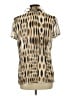 East5th 100% Polyester Animal Print Brown Short Sleeve Blouse Size L - photo 2