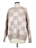 OAK + FORT Checkered-gingham Gray Pullover Sweater Size XS - photo 1