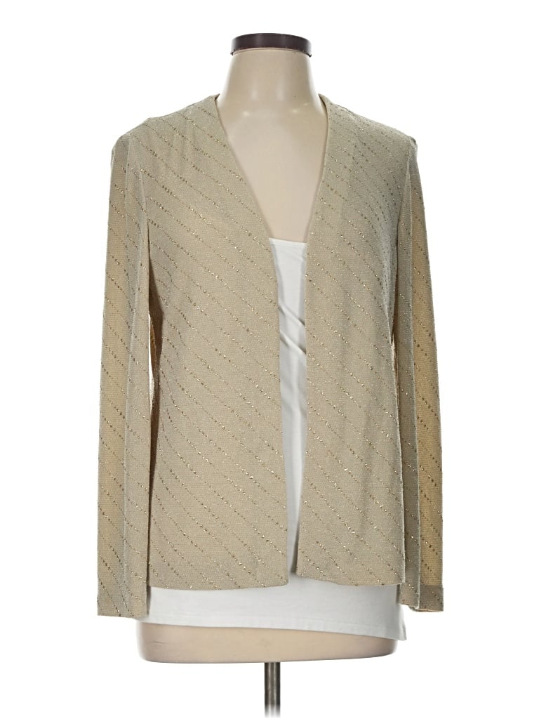 Pre-owned Alex Evenings Cardigan Sweater In Tan
