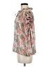 Ann Taylor LOFT 100% Polyester Floral Pink 3/4 Sleeve Blouse Size M - photo 5