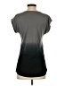 Crosby 100% Rayon Metallic Silver Short Sleeve Top Size S - photo 2