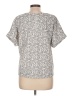 MELLODAY Silver Short Sleeve Blouse Size L - photo 2