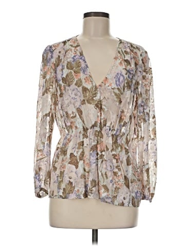 Rebecca Taylor Long Sleeve Silk Top (view 1)