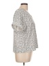 MELLODAY Silver Short Sleeve Blouse Size L - photo 4