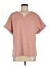 First Love Pink Short Sleeve Blouse Size M - photo 1