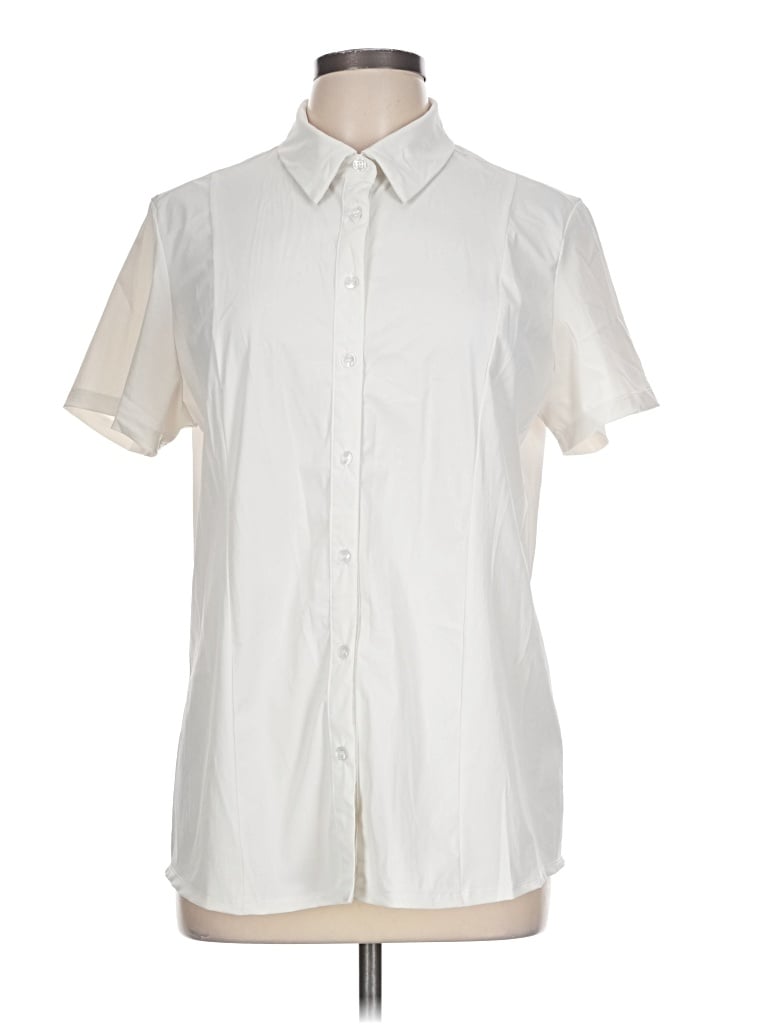 Pre-owned Made With Love Short Sleeve Blouse In Ivory