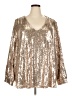 Lane Bryant Gold 3/4 Sleeve Blouse Size 28 - photo 1