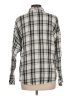 True Craft 100% Cotton Plaid Gray 3/4 Sleeve Button-Down Shirt Size L - photo 2