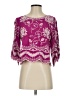 Solitaire 100% Rayon Purple 3/4 Sleeve Blouse Size S - photo 1