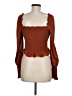 Sugar Lips Brown Long Sleeve Blouse Size M - photo 2