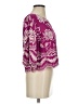 Solitaire 100% Rayon Purple 3/4 Sleeve Blouse Size S - photo 4