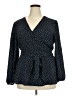 Ann Taylor LOFT 100% Polyester Polka Dots Black 3/4 Sleeve Blouse Size 20 - photo 1