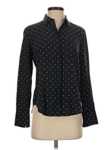 Vince. Long Sleeve Silk Top (view 1)