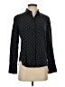 Vince. 100% Silk Polka Dots Blue Black Long Sleeve Silk Top Size 0 - photo 1