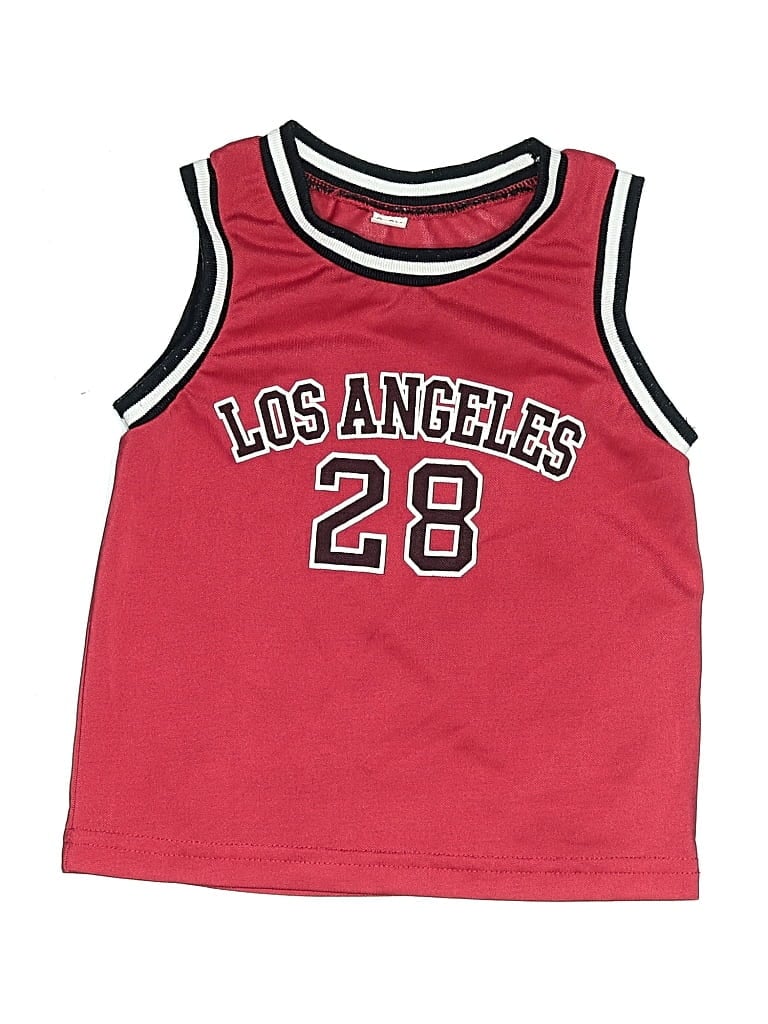 Pre-owned Unbranded Kids' Sleeveless T-shirt In Red
