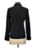 Vince. 100% Silk Polka Dots Blue Black Long Sleeve Silk Top Size 0 - photo 2
