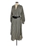 VICI 100% Polyester Stripes Gray Casual Dress Size M - photo 1