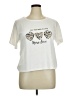 Unbranded 100% Polyester Hearts Ivory Short Sleeve T-Shirt Size XL - photo 1